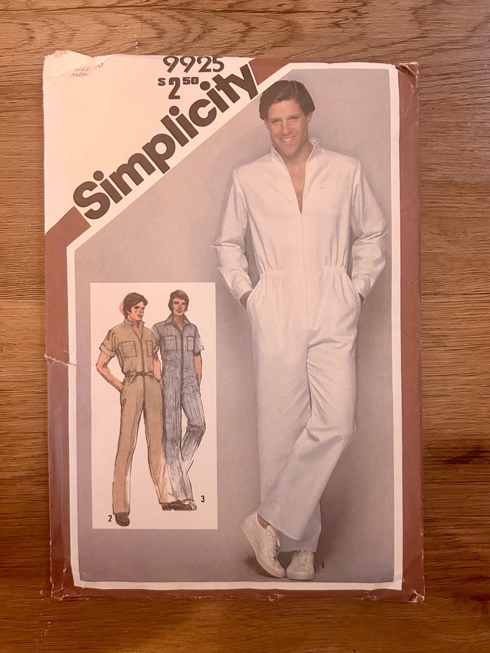 Vintage 1981 Simplicity Men’s Jumpsuit Sewing Pattern 9925 Uncut Size 38-42